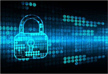 Siber güvenlik için arka planın vektör çizimi