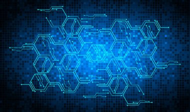 Fütürist teknoloji elementleriyle soyut bir arka plan. vektör illüstrasyonu