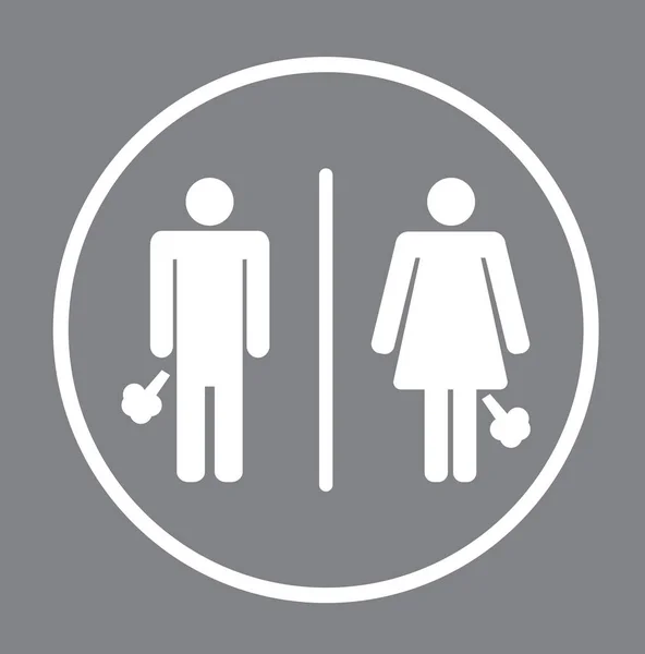 Wcサイン アイコン 男性と女性のトイレのシンボル フラットなデザインスタイル — ストックベクタ