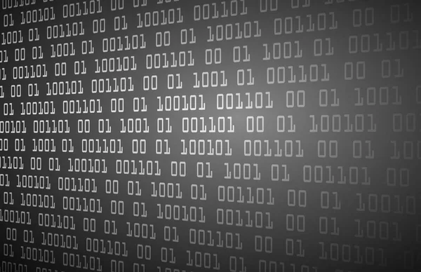 Siyah arkaplan üzerindeki ikili kod