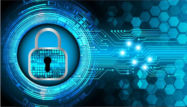 Blokada Bezpieczeństwa Ekranie Komputera Koncepcja Ochrony Cybernetycznej — Wektor stockowy