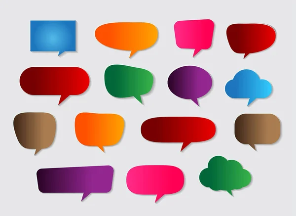 Speech Bubbles Set Vector Illustration — Stock Vector