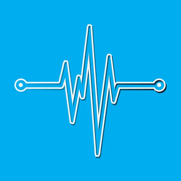 Illustrazione Vettoriale Del Moderno Mancanza Icona Battito Cardiaco — Vettoriale Stock