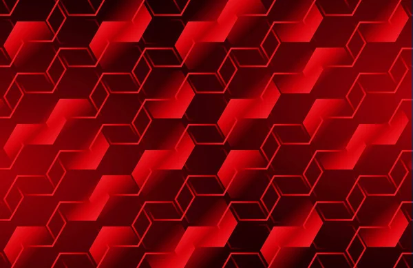 Abstract Background Red Hexagons — Stock Vector