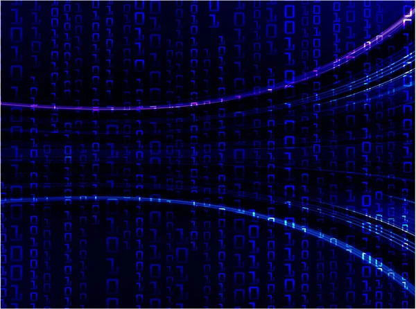 带有二进制代码和数字的抽象背景 — 图库矢量图片