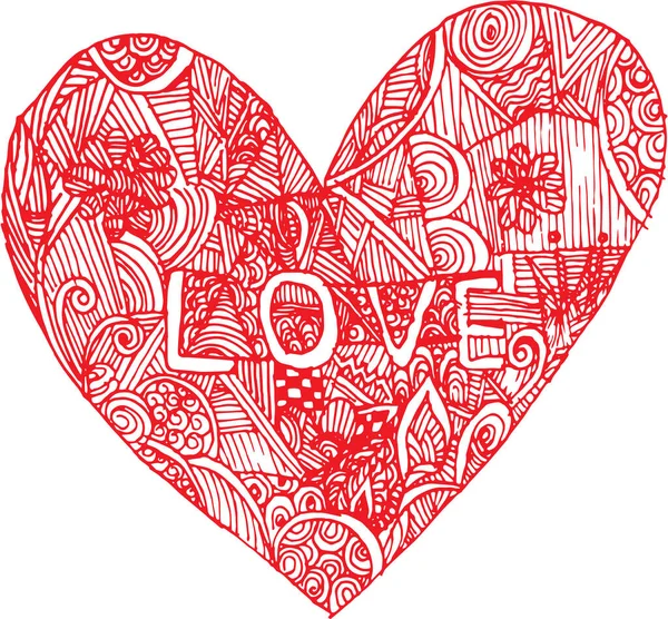 Illustration Vectorielle Cœur Amour — Image vectorielle