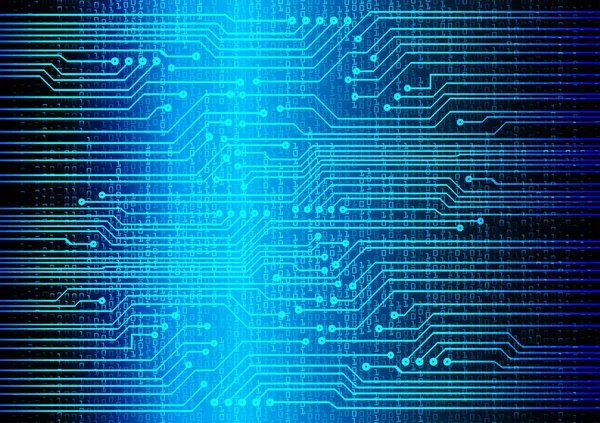 Circuit Imprimé Avec Code Binaire — Image vectorielle