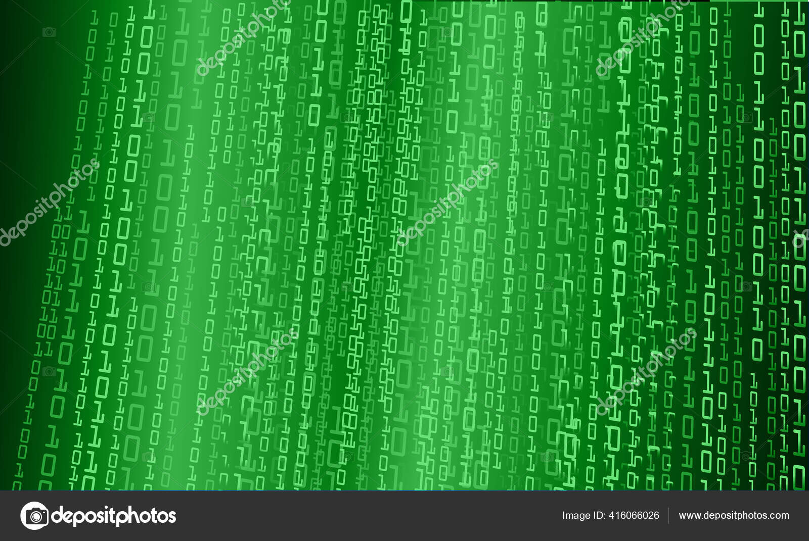 Binary Code Background Green Matrix Stock Illustration by ©titima157 ...