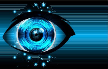 İnsan gözü ile soyut göz.