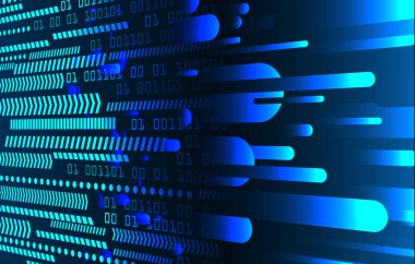 ikili kodlu soyut mavi arkaplan