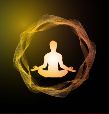 Yoga pozu. vektör illüstrasyonu