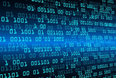 mavi ekranlı ikili kod arkaplanı