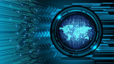 Fütürist teknolojik elementlere sahip soyut teknoloji arka planı