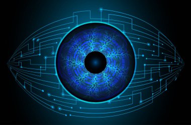 Geleceğin gözü. vektör illüstrasyonu