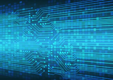 Devre kartlı soyut mavi arkaplan