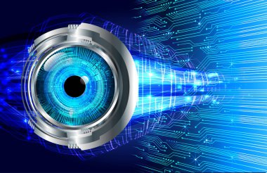 Geleceğin gözü. vektör illüstrasyonu