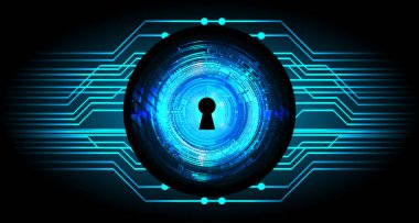 Siyah arka planda asma kilit olan siber güvenlik kavramı. vektör illüstrasyonu