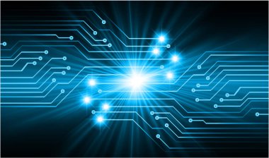 Teknoloji geçmişi olan devre kartı. vektör illüstrasyonu