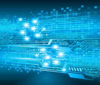 Devre kartlı soyut mavi arkaplan