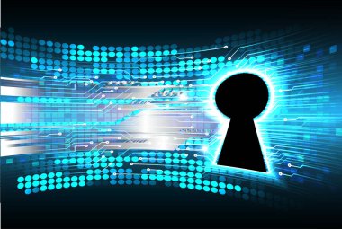 Bir bilgisayar güvenlik sisteminin vektör çizimi