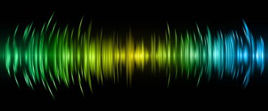 ses dalgası siyah arkaplanda