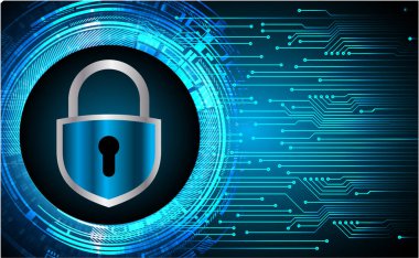 asma kilit ikon tasarımı ile güvenlik sistemi kavramı, vektör illüstrasyonu 10 eps grafik.