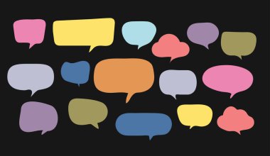 Konuşma baloncukları. vektör illüstrasyonu