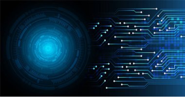 Devre kartlı soyut mavi arkaplan