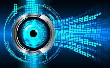 Lens ile mavi gözün vektör çizimi