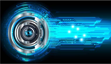 Teknoloji kavramına sahip mavi vektör fütüristik arkaplan