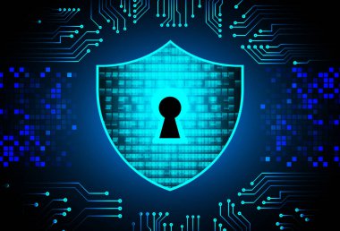 dijital tablet bilgisayar ekranında veri koruması ve asma kilit ile siber güvenlik kavramı