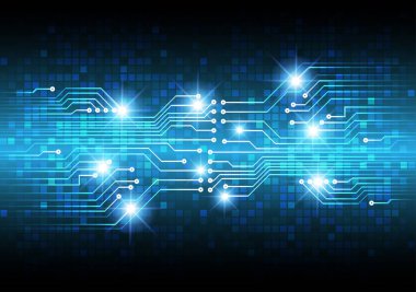 Devre kartlı soyut mavi arkaplan