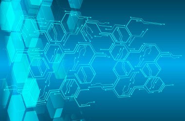 Altıgen elementli soyut arkaplan