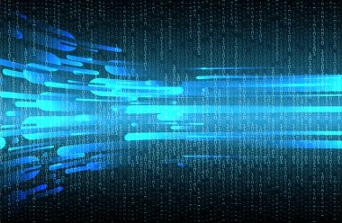 İkili kod ve dijital teknolojiye sahip soyut arkaplan