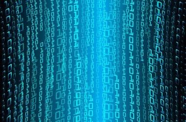 mavi arkaplanda ikili kod