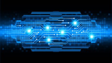 soyut mavi teknoloji arkaplanı