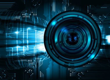 Çeşitli teknolojik elementlere sahip soyut teknoloji arka planı