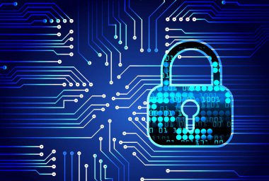 Asma kilitli devre kartının vektör çizimi