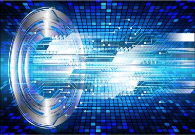 Teknoloji ve teknolojik elementlerle soyut arkaplan