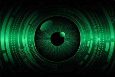 Göz yapısına sahip soyut teknoloji arka planı