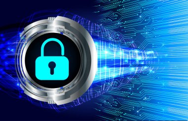 Güvenlik kilidi konsepti. vektör illüstrasyonu