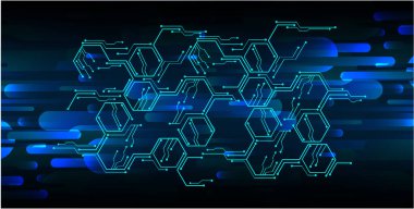 Parlak altıgenli soyut arkaplan