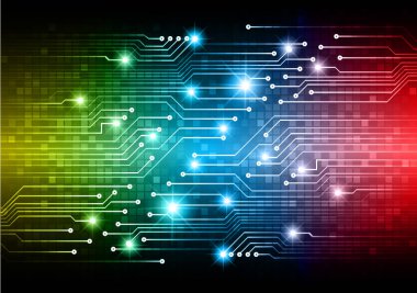 Teknoloji geçmişi olan devre kartı. vektör illüstrasyonu