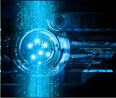 Çeşitli teknolojik elementlere sahip soyut teknoloji arka planı