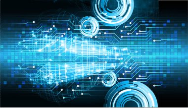 Çeşitli teknolojik elementlere sahip soyut teknoloji arka planı