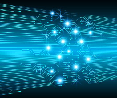 Devre kartlı soyut mavi arkaplan