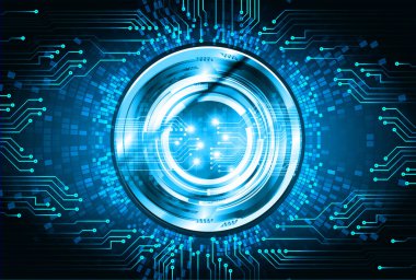 Teknoloji ve iş kavramına sahip soyut mavi arkaplan