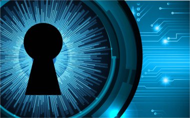 mavi arkaplanda ikili kodlu güvenlik sistemi kavramı