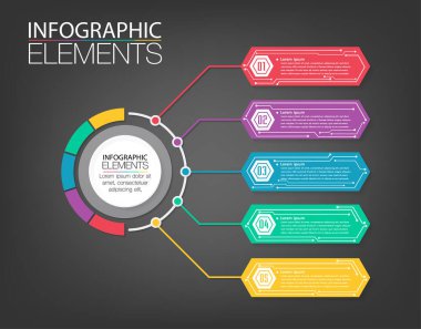 ticari bilgi grafiklerinin vektör illüstrasyonu