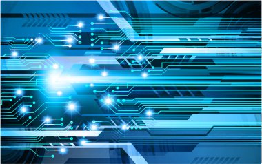 Parlak çizgileri olan soyut mavi arkaplan